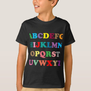 ABCs bunte Buchstaben T-Shirt