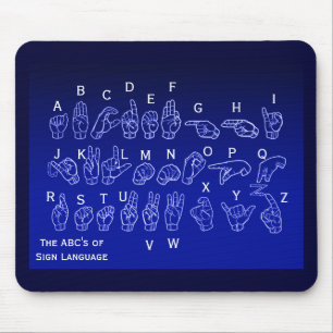ABCs der Gebärdensprache Mousepad durch Janz