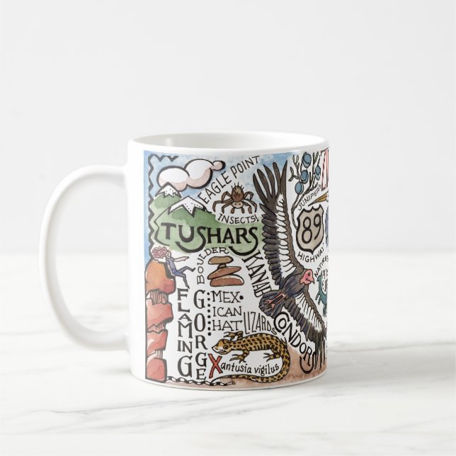 ABCs der Inspiration in Utah-Tasse Kaffeetasse (Links)