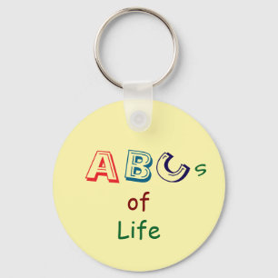 ABCs des Lebens Acryl-Schlüsselanhänger Schlüsselanhänger