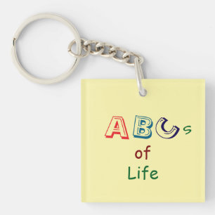 ABCs des Lebens Acryl-Schlüsselanhänger Schlüsselanhänger