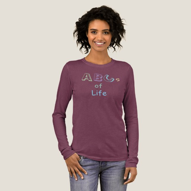 ABCs des Lebens T-Shirt Tri-Blend Shirt (Volle Vorderseite)