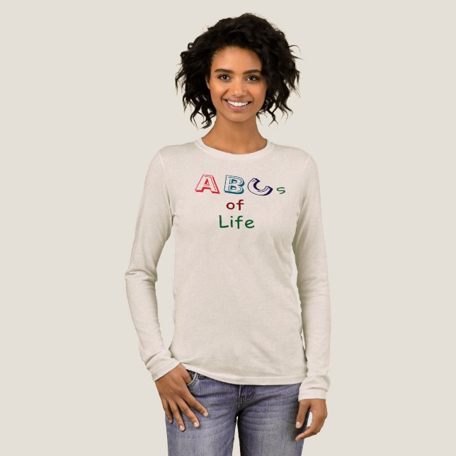 ABCs des Lebens T-Shirt Tri-Blend Shirt (Volle Vorderseite)