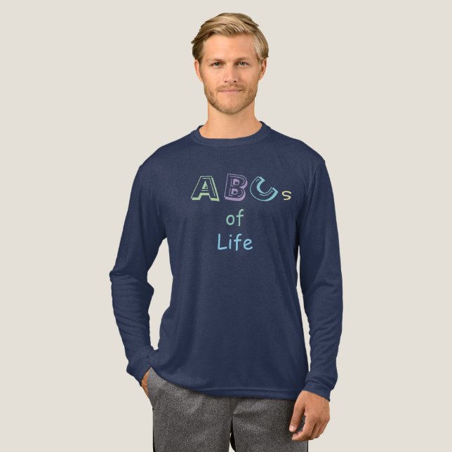ABCs des Lebens T-Shirt Tri-Blend Shirt (Volle Vorderseite)