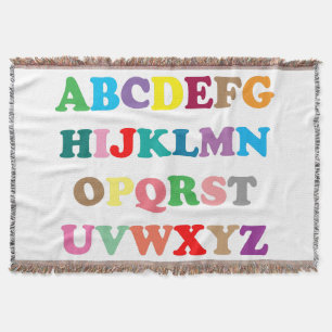 ABCs farbige Schrift Decke