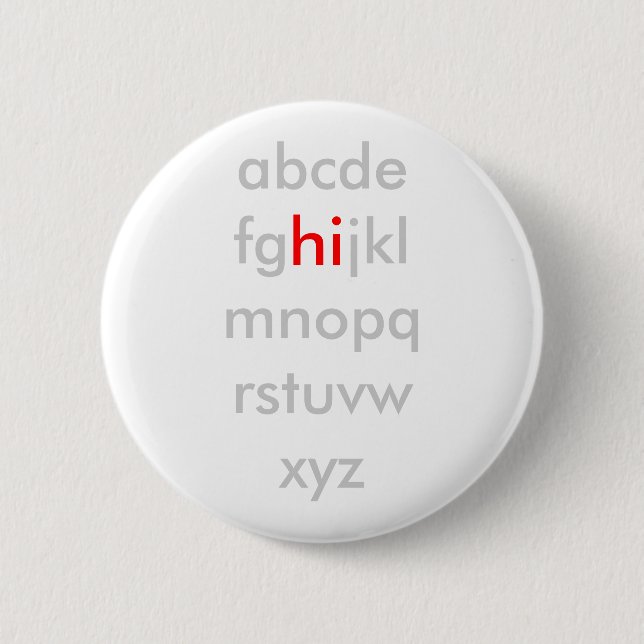 ABCs hallo Knopf Button (Vorderseite)