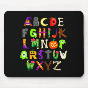 Abcs Learning Kindergarten Lehrer Lustiges Hallowe Mousepad