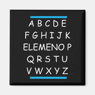 ABCs lustige sarkastische Grammatik Magnet