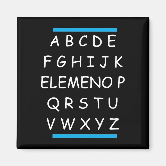ABCs lustiges Sarcastic Grammar Magnet (Vorne)