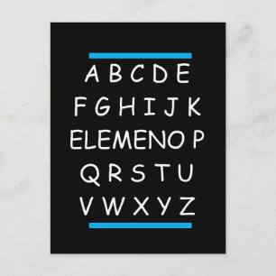 ABCs lustiges Sarcastic Grammar Postkarte