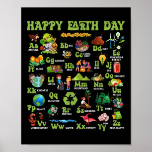 Abcs of Earth Day Teacher Rettete unsere Planet-Na Poster