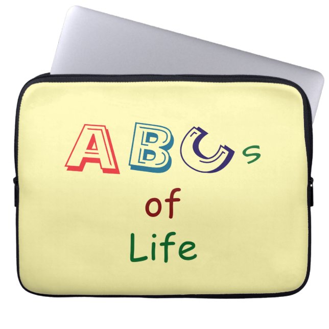 ABCs of Life Electronics Bag Laptopschutzhülle (Vorderseite)