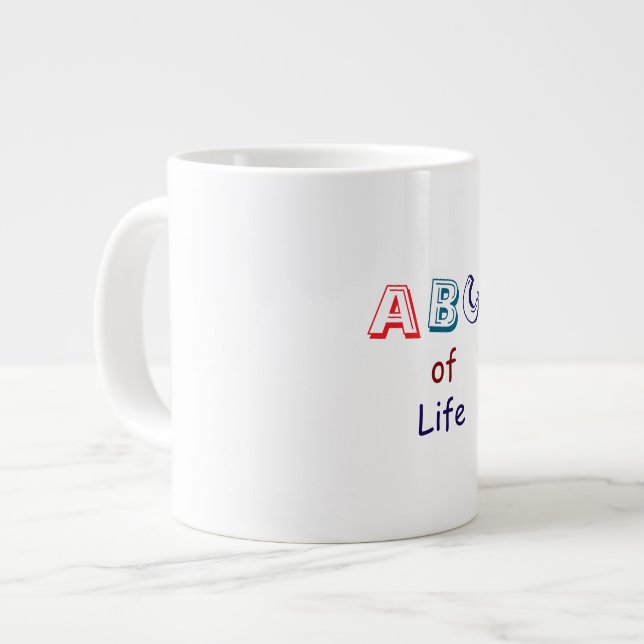 ABCs of Life Specialty Mug Jumbo-Tasse (Vorderseite Links)