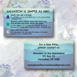 ABC's of Salvation Gospel Tract KJV Scripture Visitenkarte