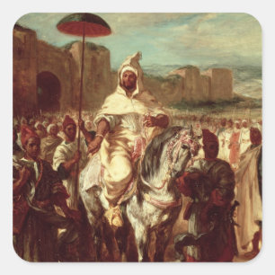 Abd Ar-Rahman Sultan von Marokko Quadratischer Aufkleber