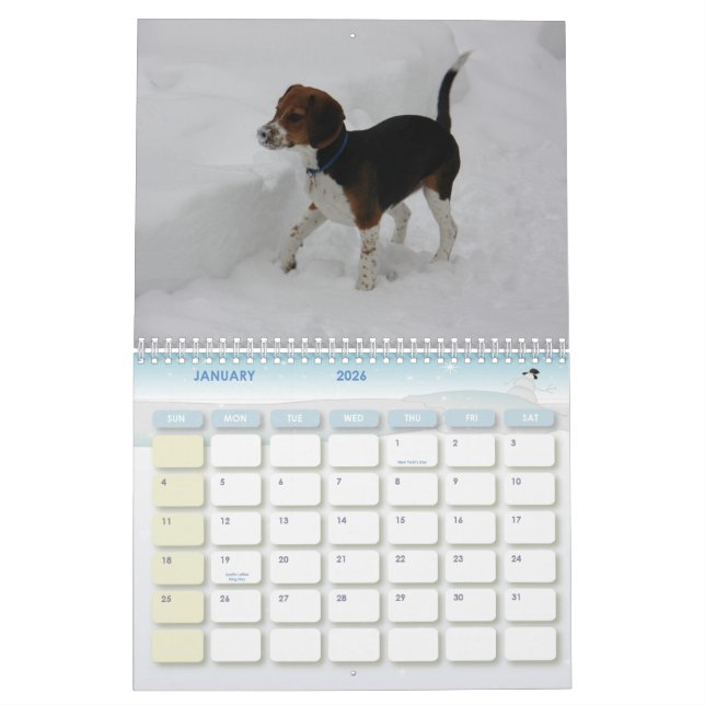 Abdeckung, Beagle-Kalender Kalender (Jan 2026)