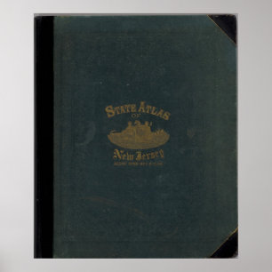 Abdeckung des Atlasses New-Jersey Poster