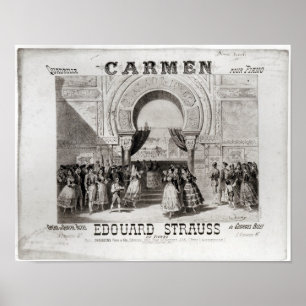 Abdeckung des Punktes Piano Quadrille Poster