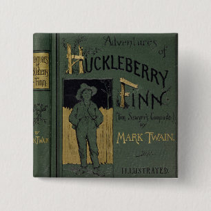Abdeckung von "Abenteuern von Huckleberry Finn" Button