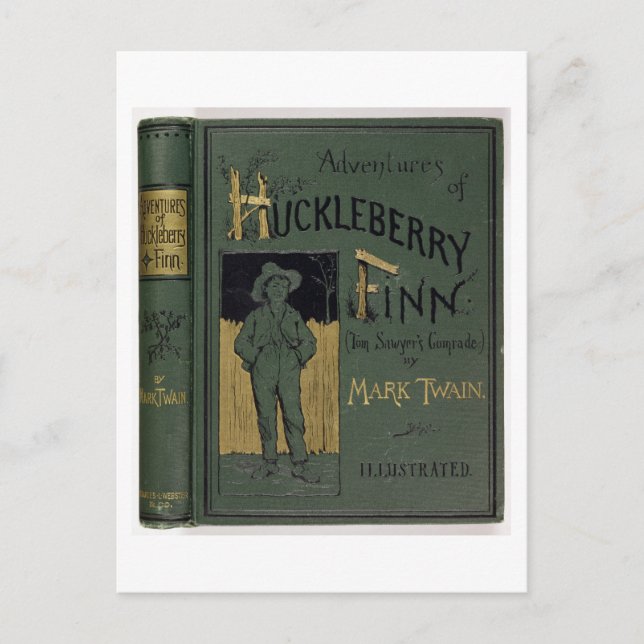 Abdeckung von "Abenteuern von Huckleberry Finn" Postkarte (Vorderseite)