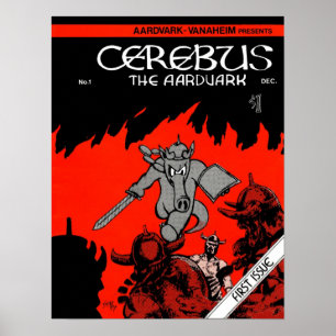 Abdeckungsdruck Cerebus Frage #1 Poster