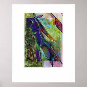 Abdeckungskunst - Neonfrau - Montreuil Poster