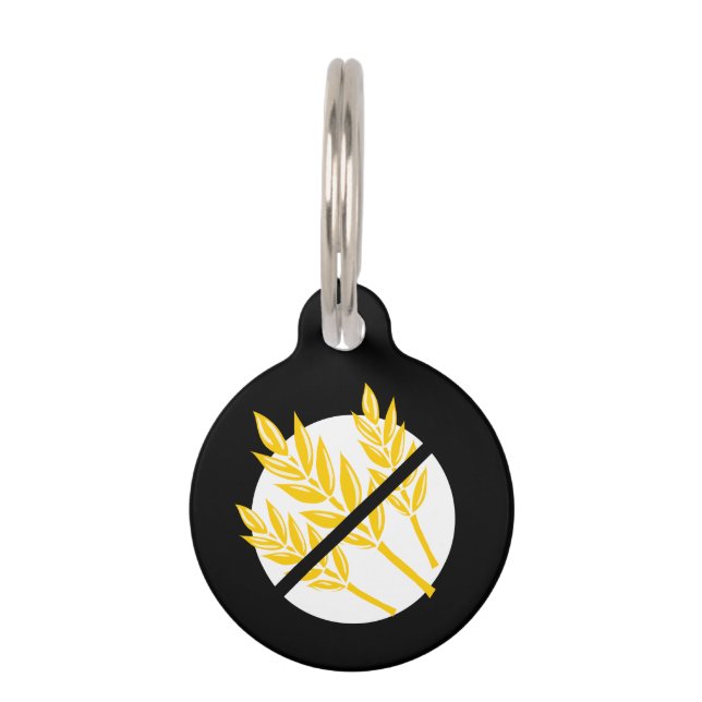 Abdominales Gluten-scherzt freie Weizen-Allergie Tiernamensmarke (Vorderseite)