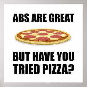 Abdominals Pizza Poster