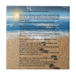 Abdrücke im Sand Fliese