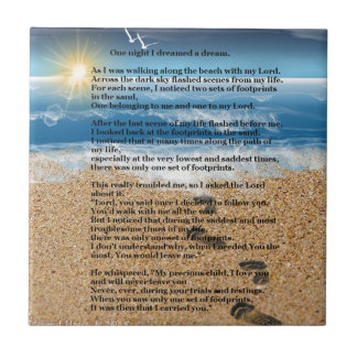 Abdrücke im Sand Fliese