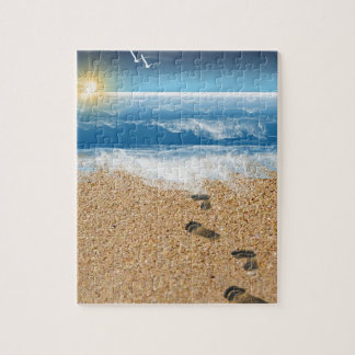 Abdrücke im Sand Puzzle