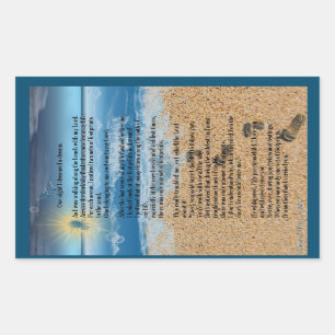 Abdrücke im Sand Rechteckiger Aufkleber