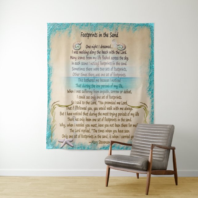 Abdrücke im Sand Wandteppich (Beispiel)