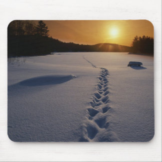 Abdrücke im Schnee mousepad