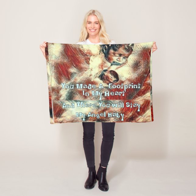 Abdrücke in meiner Herz-Fleece-Decke Fleecedecke (Beispiel)