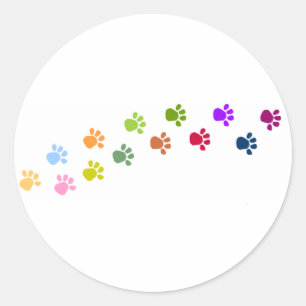 Abdrücke Runder Aufkleber