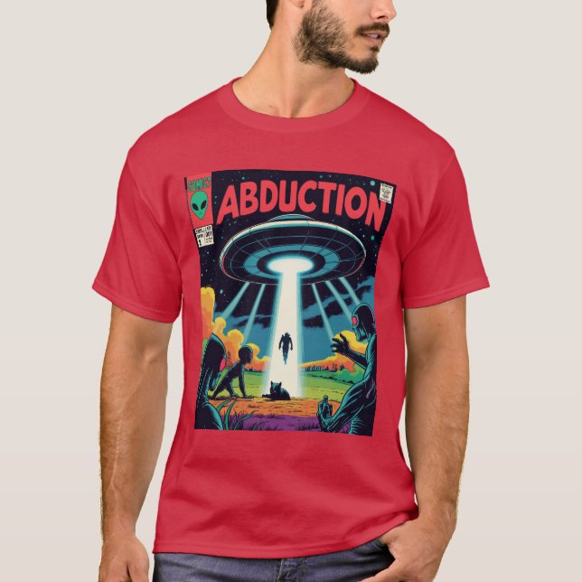 Abduktion Comic: Ein Retro-Sci-Fi-Abenteuer T-Shirt (Vorderseite)