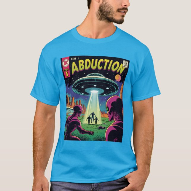 Abduktion Comic: Ein Retro-Sci-Fi-Abenteuer T-Shirt (Vorderseite)