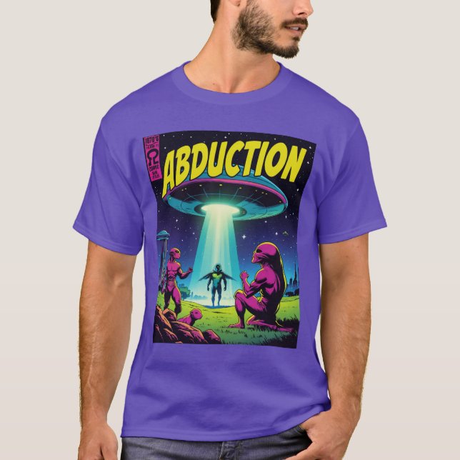 Abduktion Comic: Ein Retro-Sci-Fi-Abenteuer T-Shirt (Vorderseite)