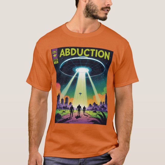 Abduktion Comic: Ein Retro-Sci-Fi-Abenteuer T-Shirt (Vorderseite)