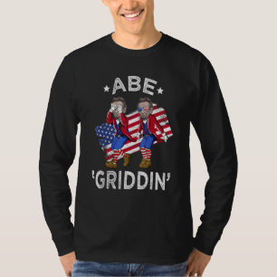 Abe Griddin 4. Juli Griddy Männer Frauen USA-Flagg T-Shirt