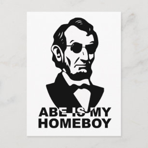 Abe ist mein Homeboy Postkarte