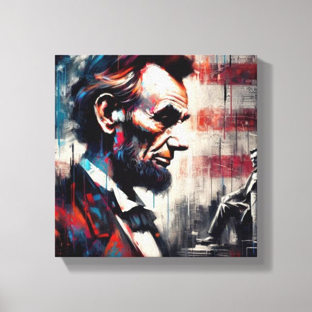 ABE LINCOLN 16. US-PRÄSIDENT 3 LEINWANDDRUCK (Vorderseite)