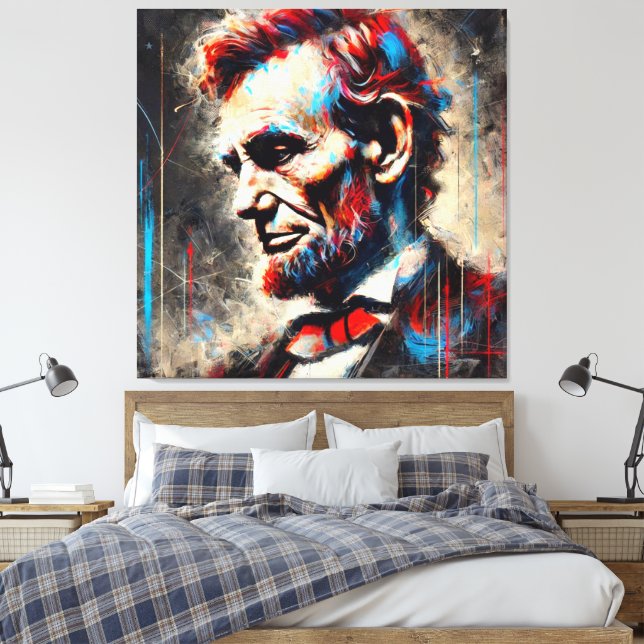 ABE LINCOLN 16. US-PRÄSIDENT 5 LEINWANDDRUCK (Insitu (Schlafzimmer))