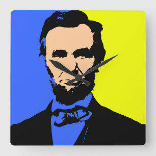 ABE LINCOLN 2 QUADRATISCHE WANDUHR