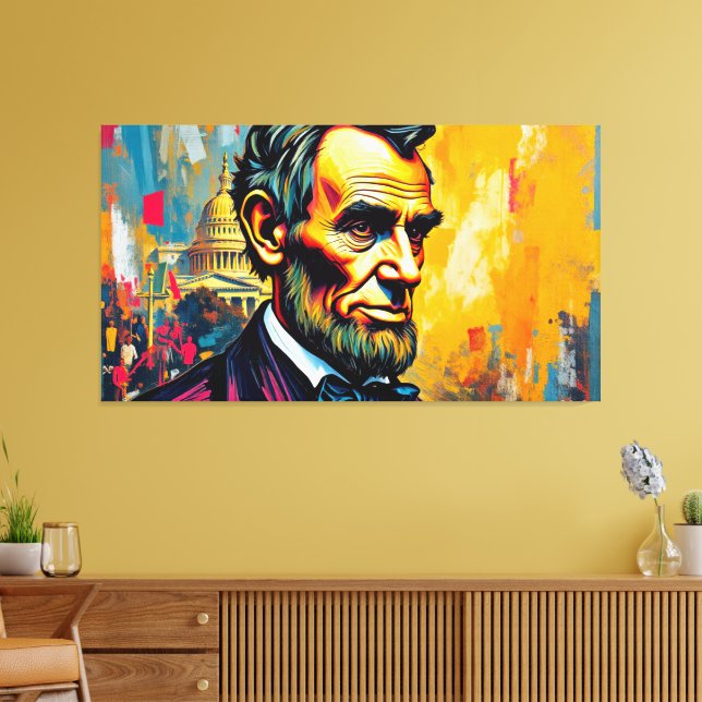 ABE LINCOLN 3 LEINWANDDRUCK (Insitu (Wohnzimmer))