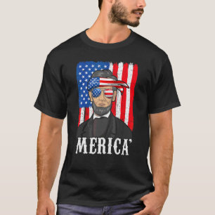 Abe Lincoln 4. Juli Mens 4. Juli Juli T-Shirt