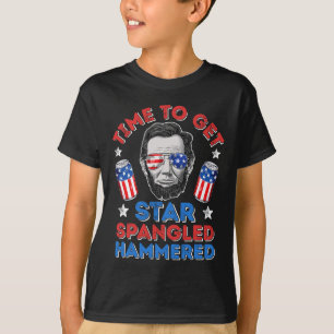 Abe Lincoln 4. Juli Zeit, um Sternförmig zu werden T-Shirt