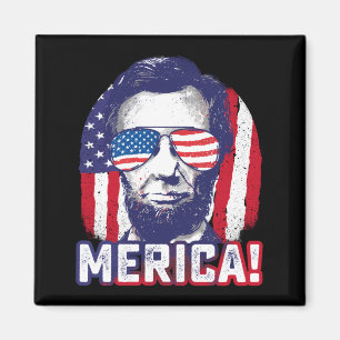 Abe Lincoln Amerika lustig 4. Juli USA patriotisch Magnet