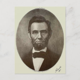 Abe Lincoln Amerikanischer Präsident Vintage-Portr Postkarte